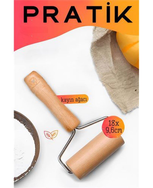 Pratik Merdane Ahşap Ergonımik Oklava