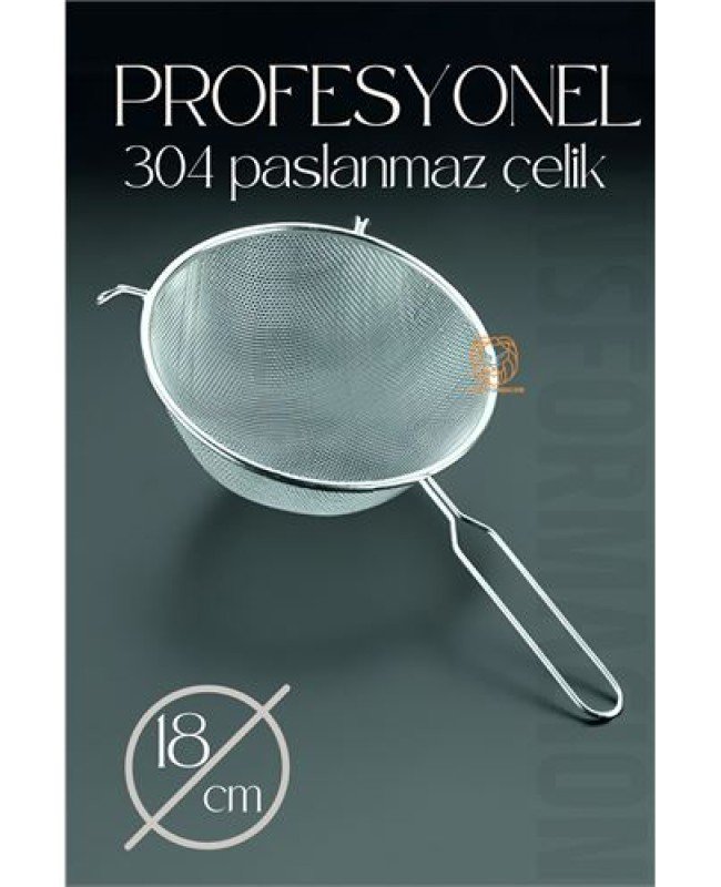 18 Cm Süzgeç 304 Paslanmaz Çelik