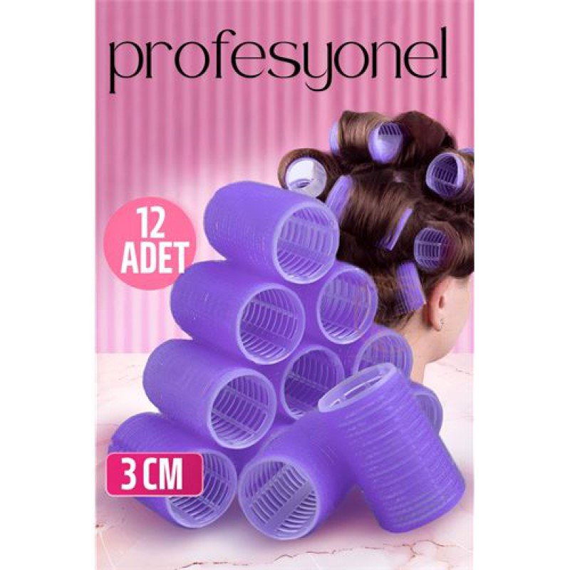 3 Cm Bigudi Saç Bigudisi Profesyonel 12 ADET 3 Cm Bigudi Saç Bigudisi Profesyonel 12 ADET