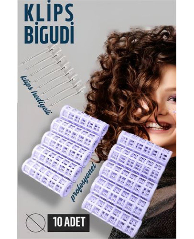 Klipsli Bigudi Klips Toka Seti 10 Adet Klipsli Bigudi Klips Toka Seti 10 Adet