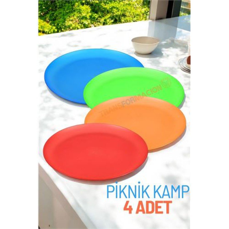 Tabak Seti Kamp Piknik Tabağı 4 ADET Tabak Seti Kamp Piknik Tabağı 4 ADET
