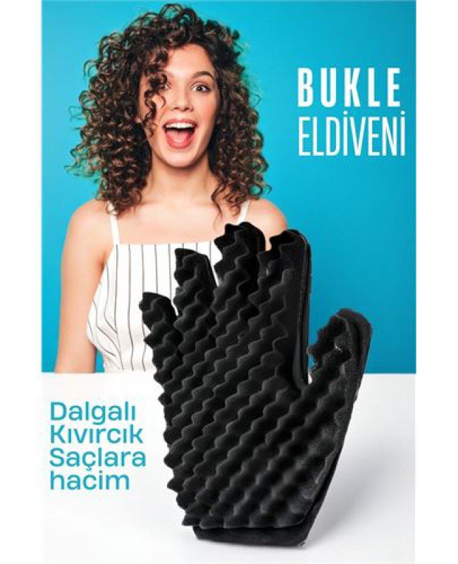 Bukle Eldiveni Dalgalı Kıvırcık Saçlara Bakım Eldiveni-ALLB-68328