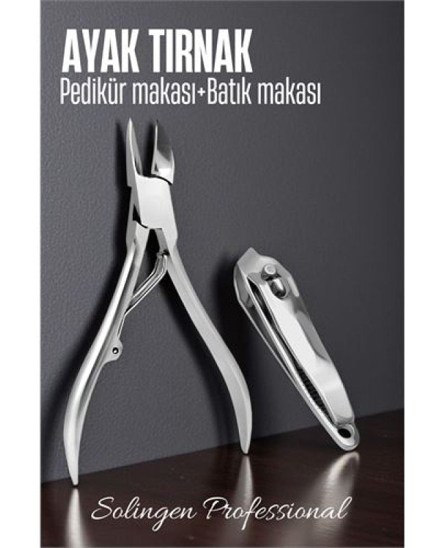 Ayak Tırnak Makası Batık Tırnak Makas Seti Pedikür Tırnak Makası Merys Solingen