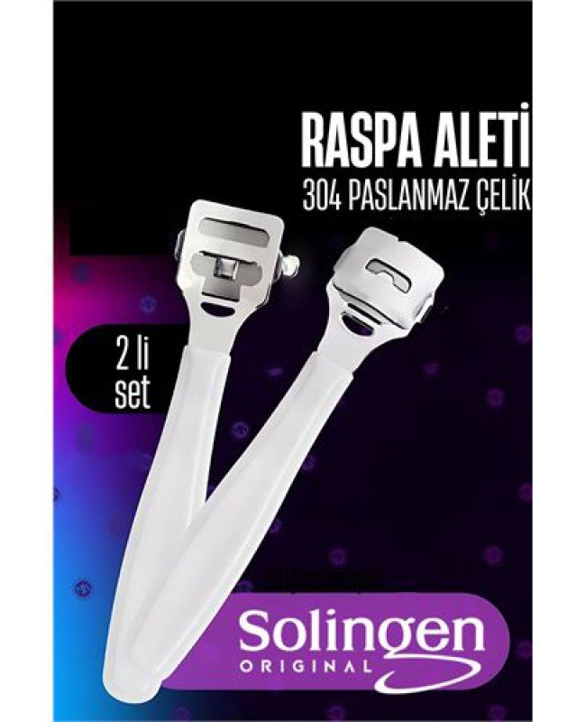 Raspa Aleti - Jiletli Ayak Topuk Törpüsü 2 adet Solingen Profesyonel
