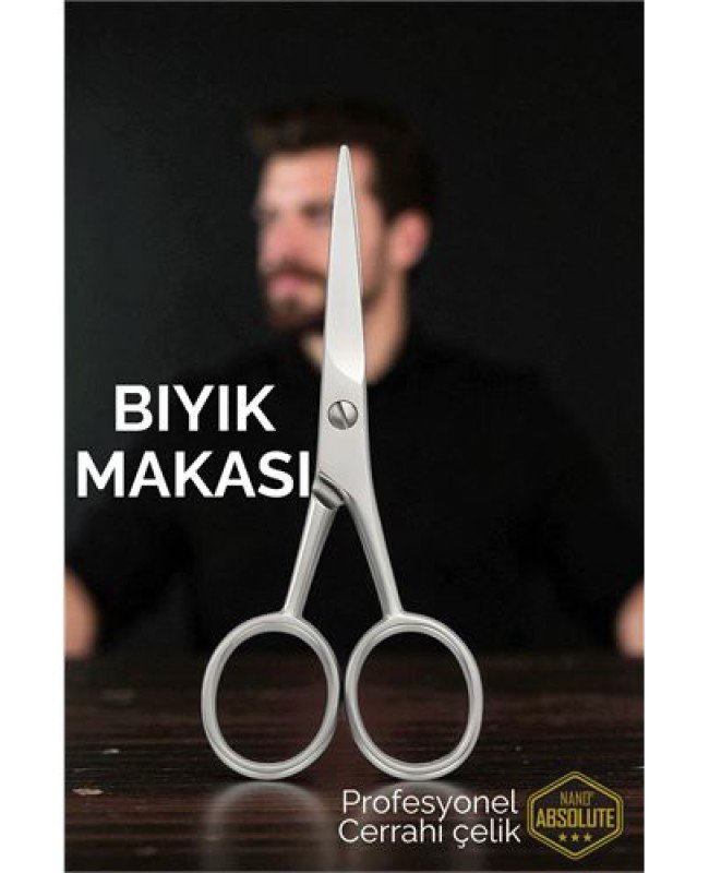 Bıyık Makası -Bıyık Düzeltme Makası Profesyonel Cerrahi Çelik