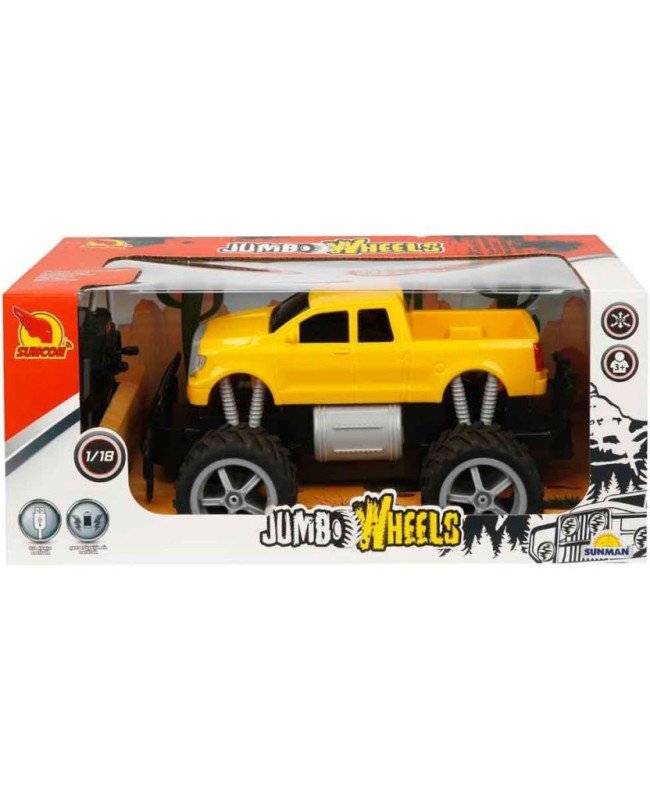 80012 1:18 Uzaktan Kumandalı Jumbo Wheels Usb Şarjlı Araba