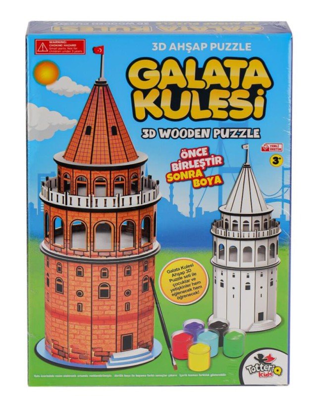 8210 Galata Kulesi Ahşap 3D Puzzle