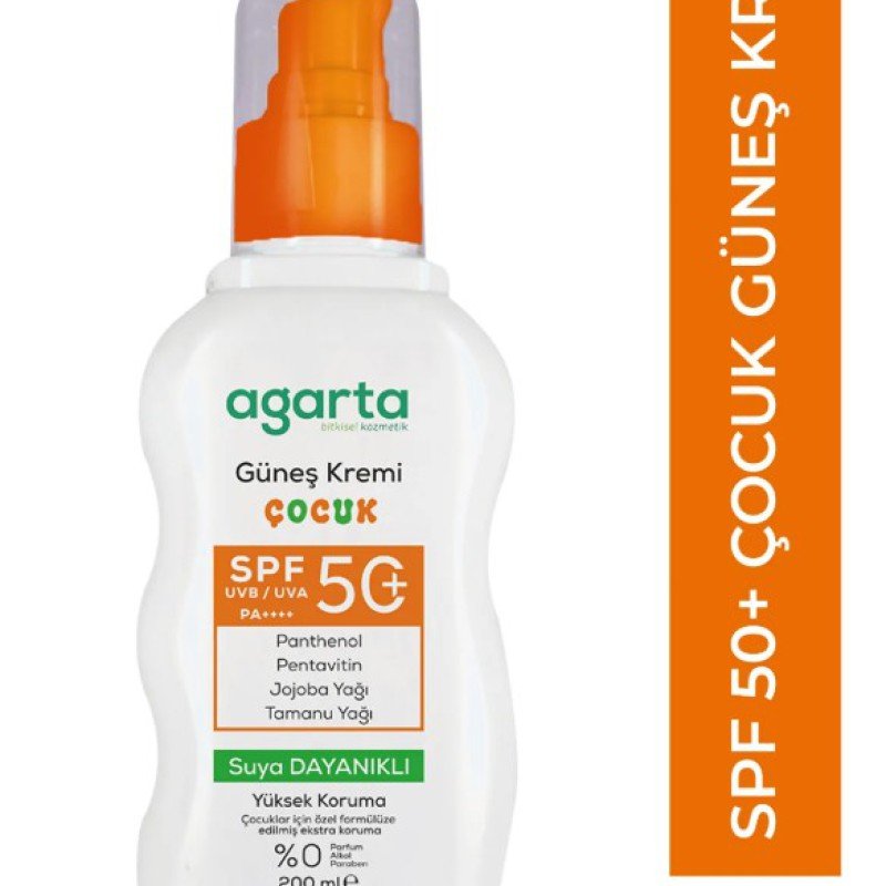Agarta Doğal Güneş Kremi Çocuk 50 SPF 200 ml Agarta Doğal Güneş Kremi Çocuk 50 SPF 200 ml