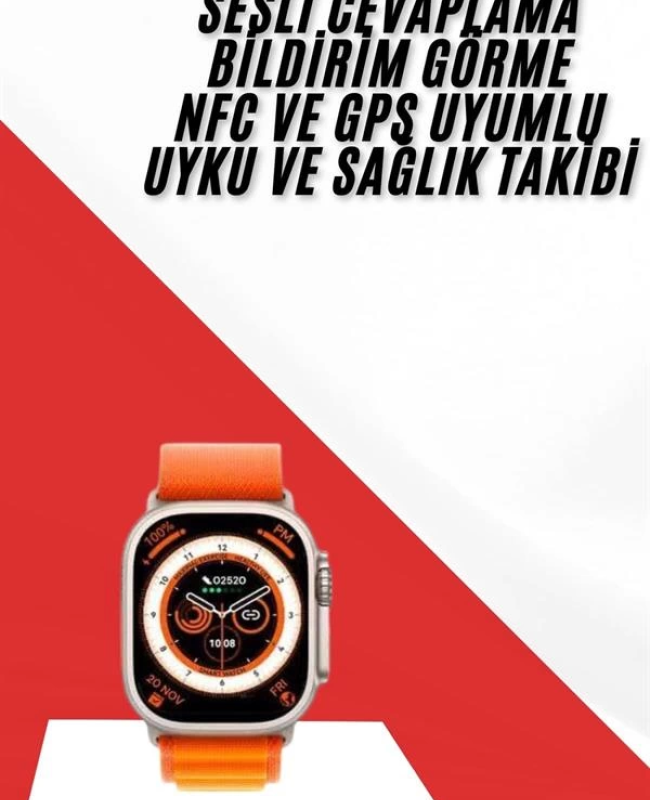 Akıllı Saat GPS Özelliği Bildirim Görme Adımsayar Sesli Görüşme Yapabilen