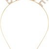 Altın Gold Renk Bekarlığa Veda Kristal Taş Bride Tacı İthal 16x10 cm