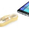 Android Örgü Şeklinde Renkli Çelik Şarj Data Kablosu - Gold Android Örgü Şeklinde Renkli Çelik Şarj Data Kablosu - Gold