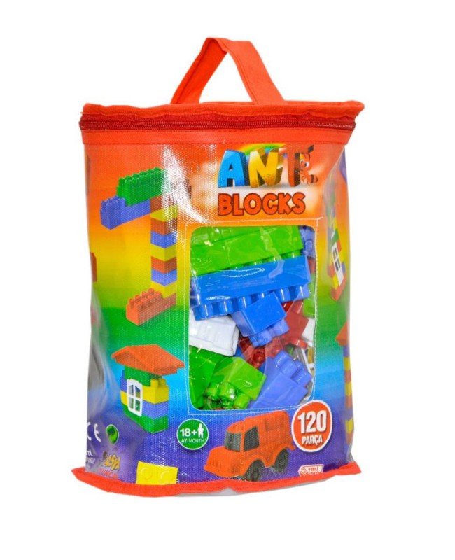 ANT121 Ant Blocks 120 Parça Çantalı Blok Seti