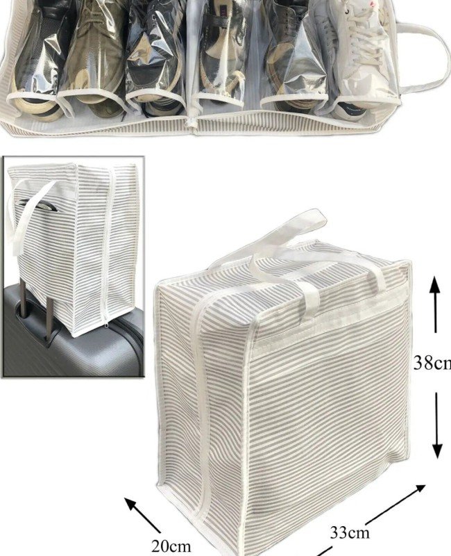 Ayakkabı SAKLAMA ve TAŞIMA Çantası (Çizgili Model) Shoe Tote