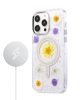 BFS iPhone 14 Pro Max Flower Magsafe Kapak - Sarı-TB76399 BFS iPhone 14 Pro Max Flower Magsafe Kapak - Sarı-TB76399