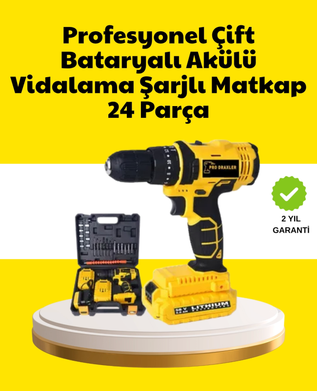 Çift Bataryalı 12V Akülü Matkap | 10 mm Metal, 20 mm Ahşap Delme Kapasitesi