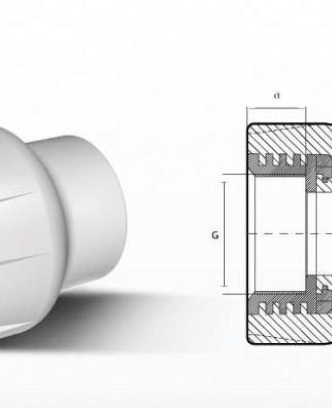 Ege Yıldız PPRC 40X1 1/4 Dişi Adaptör Gri