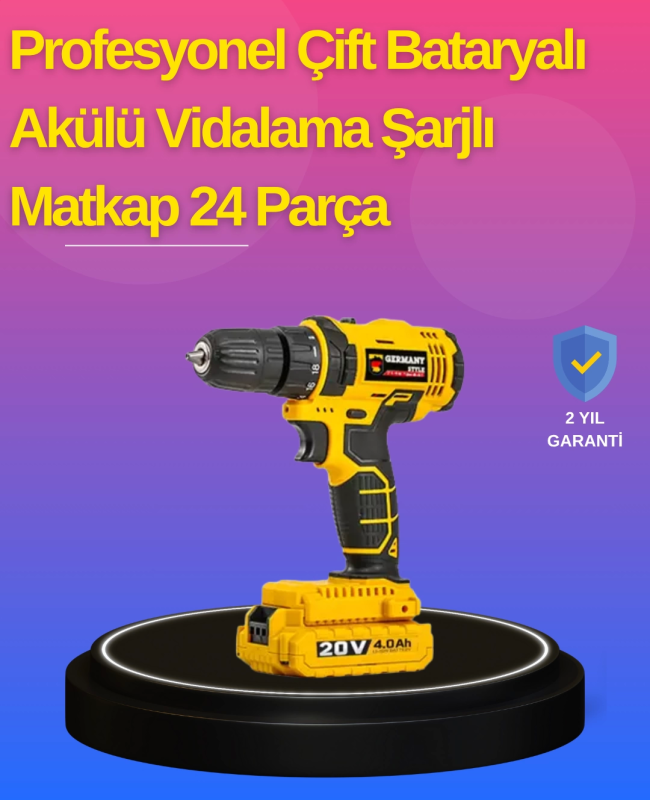 Hafif ve Ergonomik 12V Kablosuz Matkap | Hızlı Şarj ve Uzun Pil Ömrü