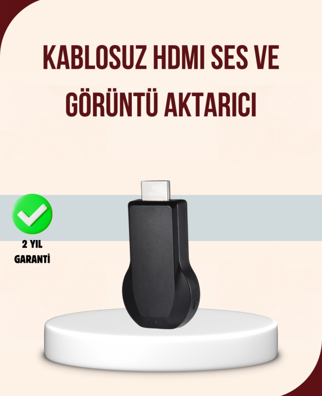 HDMI Kablosuz Ekran Alıcısı – iOS, Android, Mac, PC Uyumluluğu HDMI Kablosuz Ekran Alıcısı – iOS, Android, Mac, PC Uyumluluğu