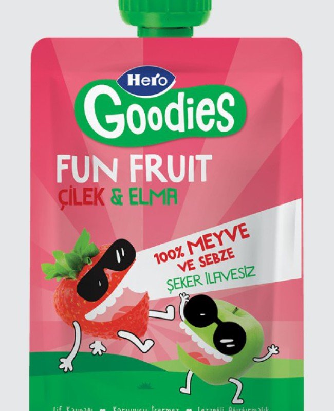 Hero Goodies Çilek Elma Havuç 100 Gr Hero Goodies Çilek Elma Havuç 100 Gr
