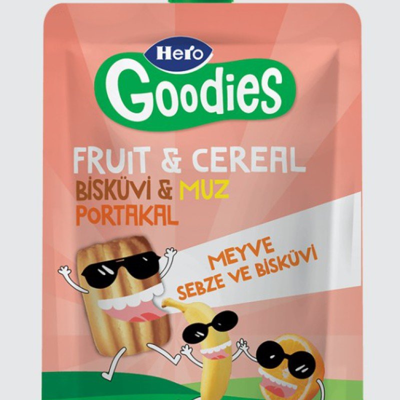 Hero Goodies Muz Portakal Bisküvi Havuç 100 Gr