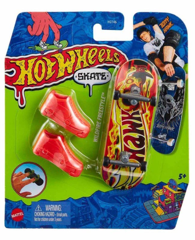 HGT46 Hot Wheels Skate Parmak Kaykay ve Ayakkabı Paketleri