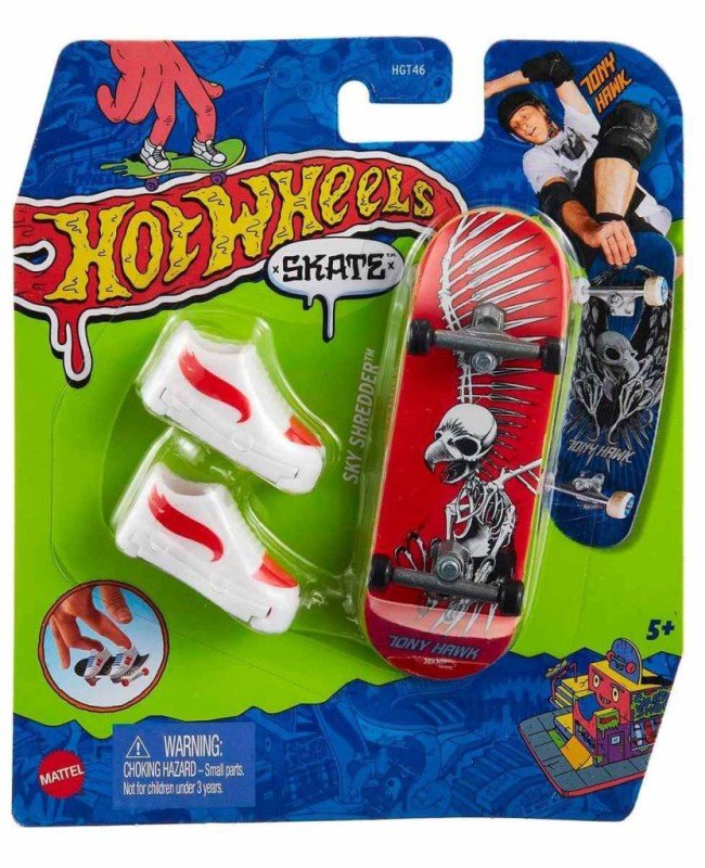 HGT46 Hot Wheels Skate Parmak Kaykay ve Ayakkabı Paketleri