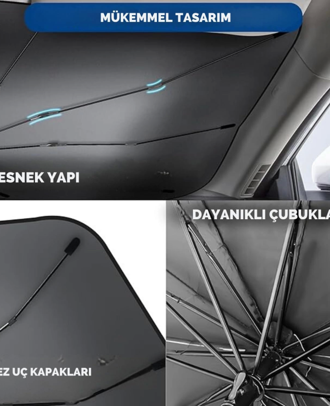 Honda City, Opel Astra, Peugeot 308, Citroen C4, Fiat Linea Uyumlu Oto Şemsiye