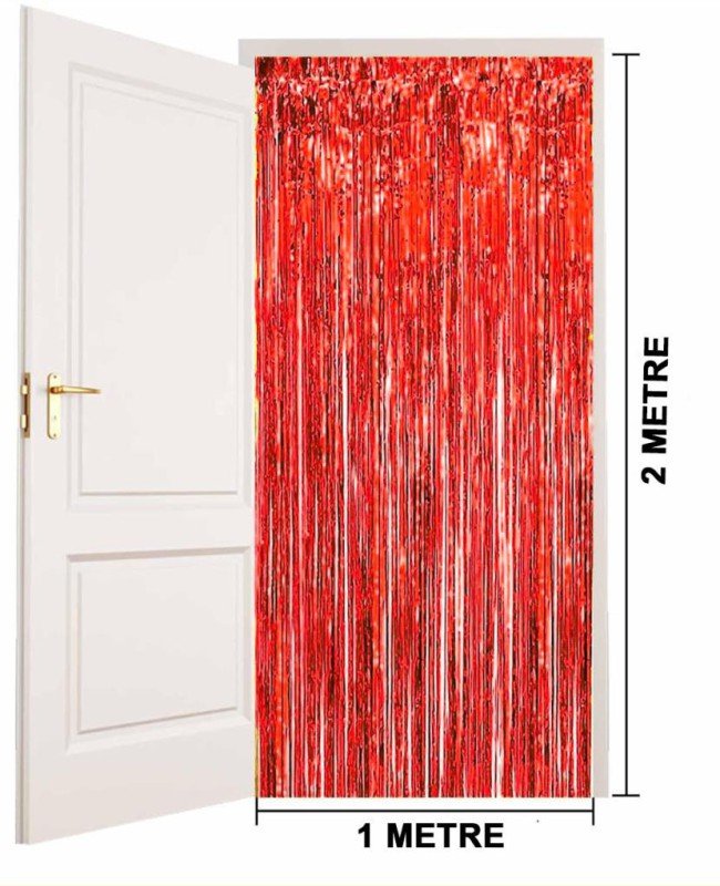 Kırmızı Renk Ekstra Metalize Parlak Saçaklı Arka Fon Perde İthal A Kalite 1x2 Metre Kırmızı Renk Ekstra Metalize Parlak Saçaklı Arka Fon Perde İthal A Kalite 1x2 Metre