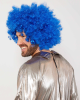 Mavi Renk Kıvırcık Afro Bonus Peruk