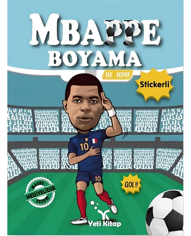 MBappe Çıkartmalı Maskeli Boyama Kitabı-TB26913