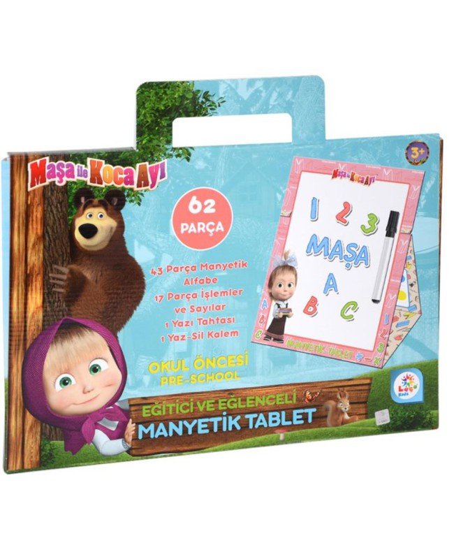 MS7582 Laço, Maşa ile Koca Ayı Manyetik Tablet / +3 yaş