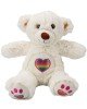 3184 Gökkuşağı Kalpli Peluş Ayı 30 cm -Sunman