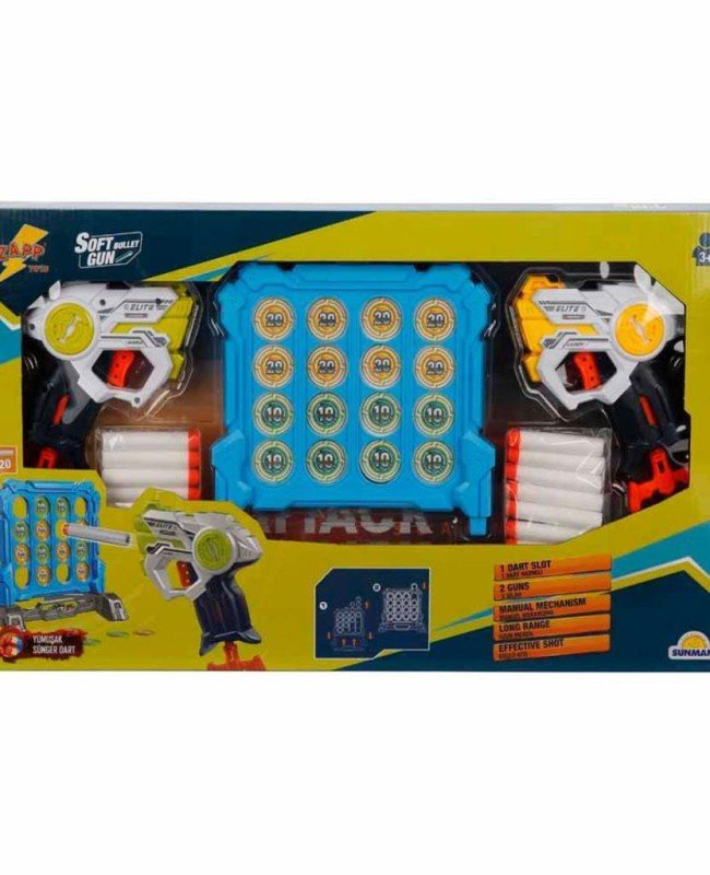 3574 Zapp Toys Hedef Tahtalı Sünger Dart Atan Silah Seti -Sunman