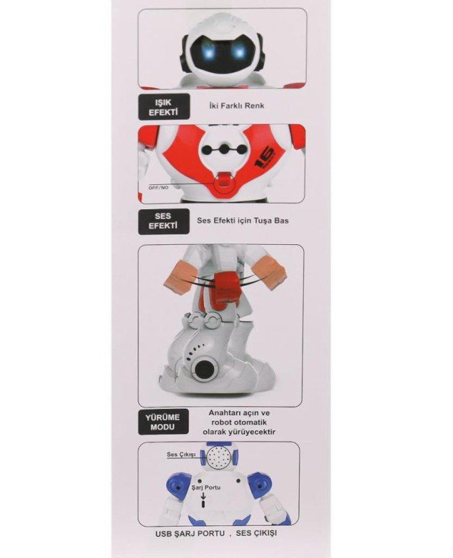 GGE-606-29 Kumandalı Işıklı Dansçı İnteraktif Robot -Vardem Oyuncak