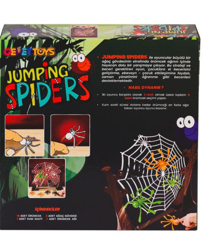 JS Jumping Spider Eğlenceli Aile kutu Oyunları -Gepettoys JS Jumping Spider Eğlenceli Aile kutu Oyunları -Gepettoys