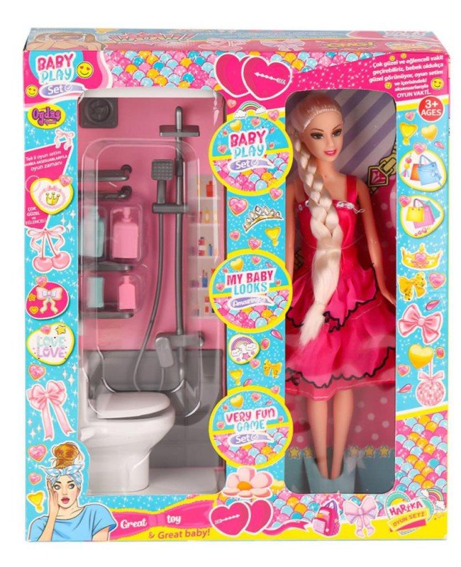 OYD-02387 Bebek Ve Banyo Oyun Seti -Oydaş Oyuncak OYD-02387 Bebek Ve Banyo Oyun Seti -Oydaş Oyuncak