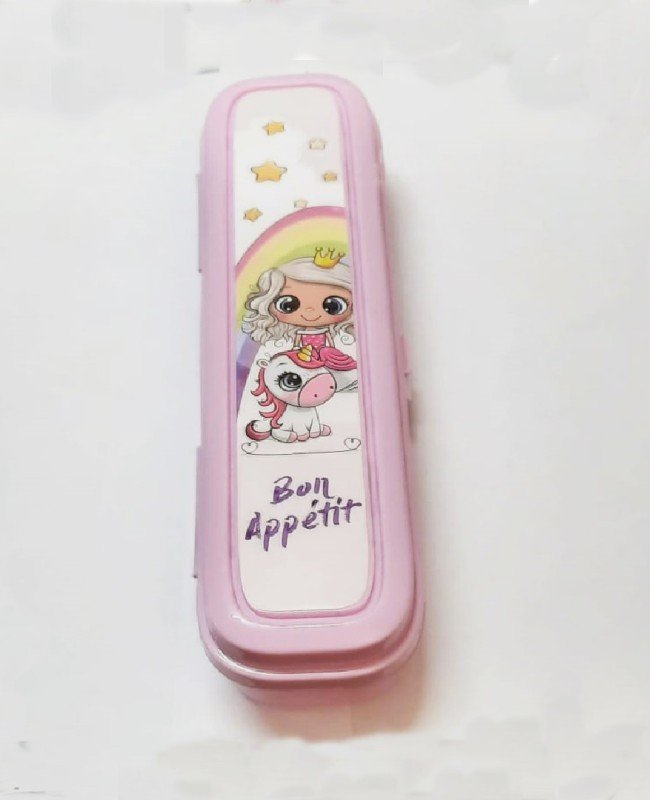 Pembe Multi Renkli Kapaklı Kalemlik Kutusu -Çanta İçi Saklama - Diş Fırçası - Makyaj Fırçası Kutu-TB18235