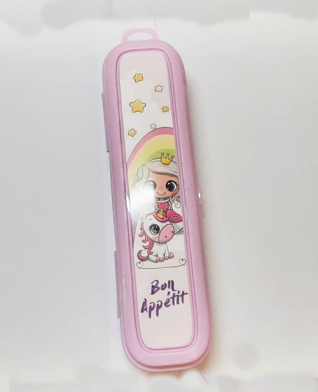 Pembe Multi Renkli Kapaklı Kalemlik Kutusu -Çanta İçi Saklama - Diş Fırçası - Makyaj Fırçası Kutu-TB18235