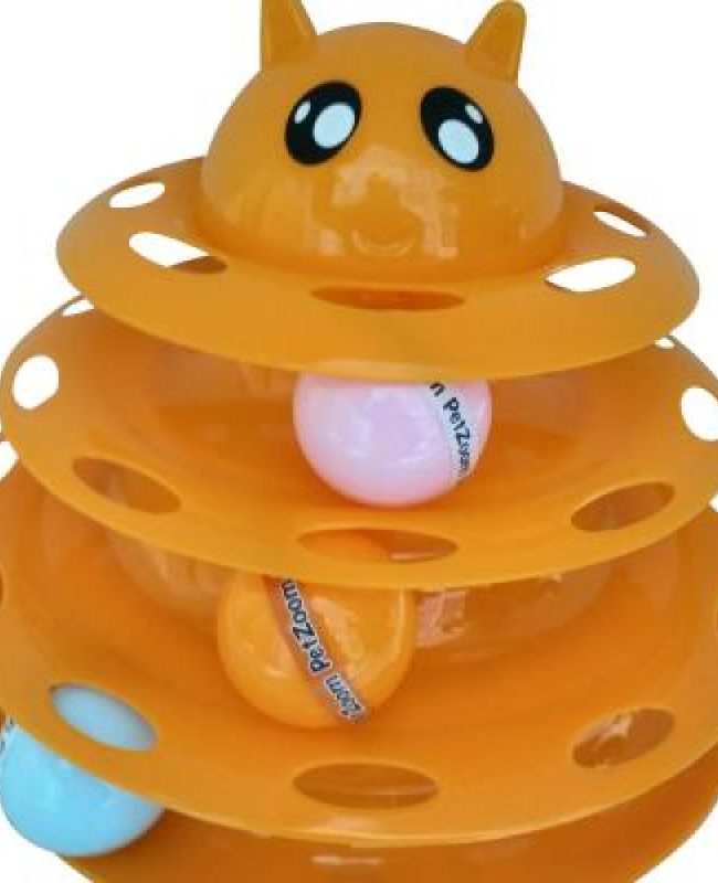Petzoom Kedi Başlıklı 3 Katlı Kedi Oyuncağı-TB64626
