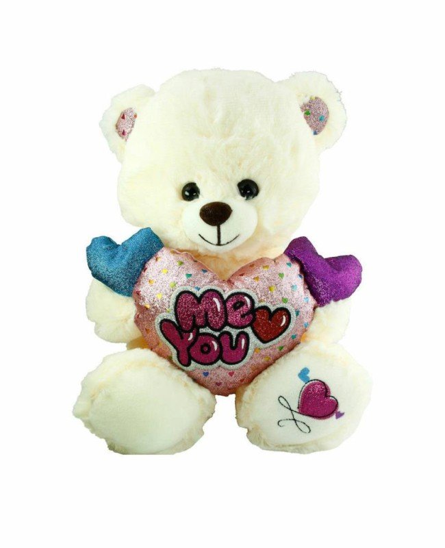 PJH2322 Peluş Kalpli Ayı 30 cm