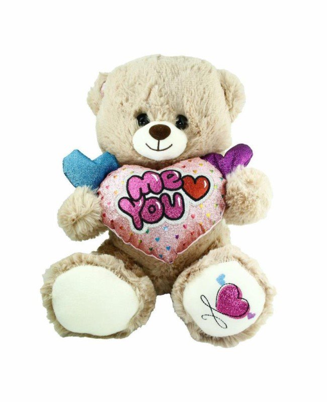 PJH2322 Peluş Kalpli Ayı 30 cm