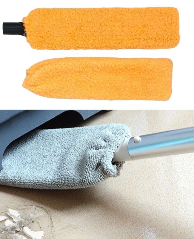 Sihirli Mikrofiber Başlıklı Girintili Yüzey Temizleme Mopu Toz Alma Fırçası