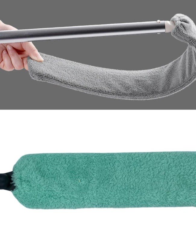 Sihirli Mikrofiber Başlıklı Girintili Yüzey Temizleme Mopu Toz Alma Fırçası