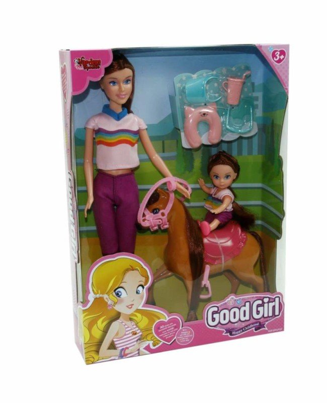 WG-115162 Kutulu 29cm Atlı Kızı ve Anne Bebek - Vardem Oyuncak WG-115162 Kutulu 29cm Atlı Kızı ve Anne Bebek - Vardem Oyuncak