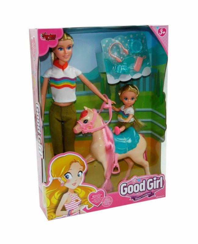WG-115162 Kutulu 29cm Atlı Kızı ve Anne Bebek - Vardem Oyuncak WG-115162 Kutulu 29cm Atlı Kızı ve Anne Bebek - Vardem Oyuncak
