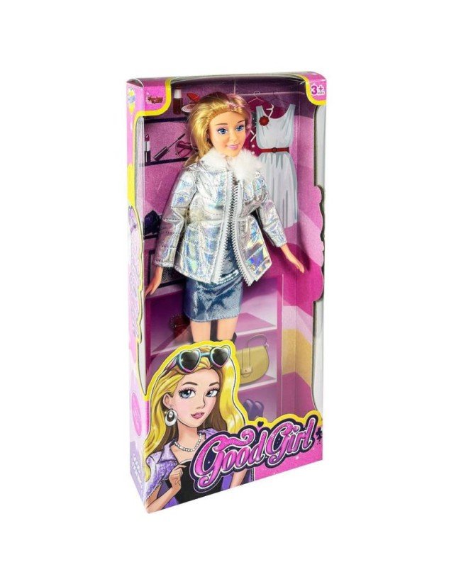 WG-66770 Parlak Elbiseli Ceketli Bebek 29 cm -Vardem WG-66770 Parlak Elbiseli Ceketli Bebek 29 cm -Vardem